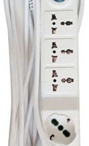 ZAPATILLA COMB. C/LLAVE C/CABLE UNIVERSAL/SCHUKO/MODUALR