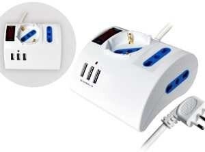 PROLONGADOR DE MESA 3 PUERTOS USB C/LLAVE SL2602A